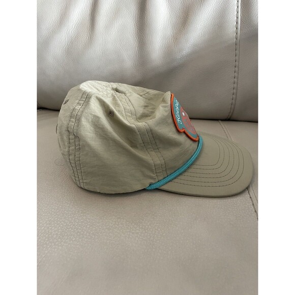 Sendero Provisions Co Keepin It Reel Beige Teal Nylon Snapback Adjustable Hat - Picture 4 of 7